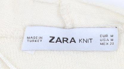 Womens UK Size 12 Zara Ivory Cardigan Jumper