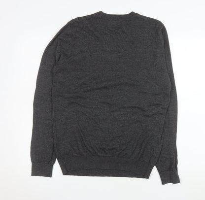 Topman Men's Grey Christmas Gingerbread Jumper Size M