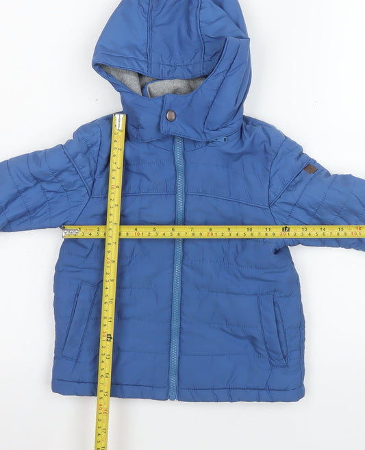 Hugo Boss Blue Unisex Baby 18 Months Puffer Jacket Hooded Winter Coat