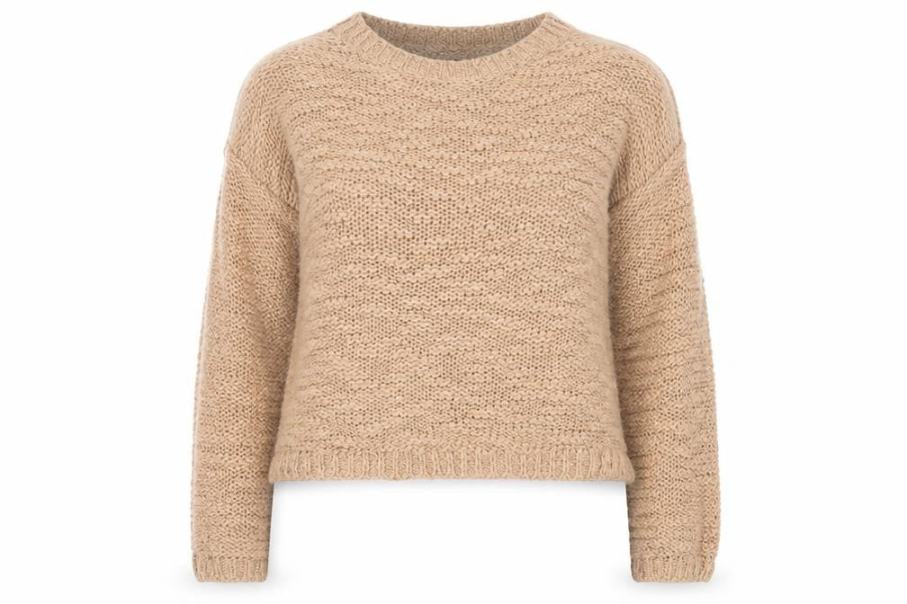 New Look Women’s Beige Chunky-Knit Pullover Jumper Size 10
