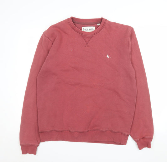 Mens UK Size M Jack Wills Red Pullover Sweatshirt
