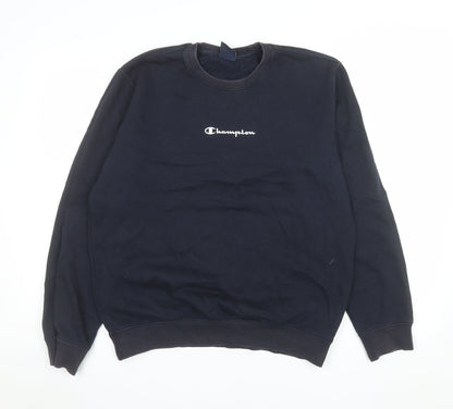 Mens UK Size M Champion Black Pullover Sweatshirt