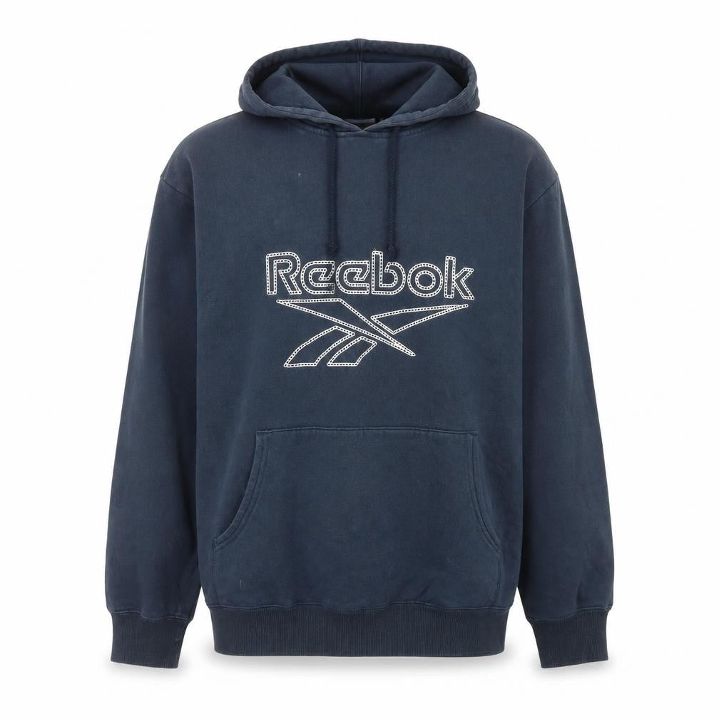 Mens UK Size L Reebok Blue Pullover Hoodie