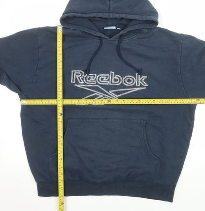 Mens UK Size L Reebok Blue Pullover Hoodie