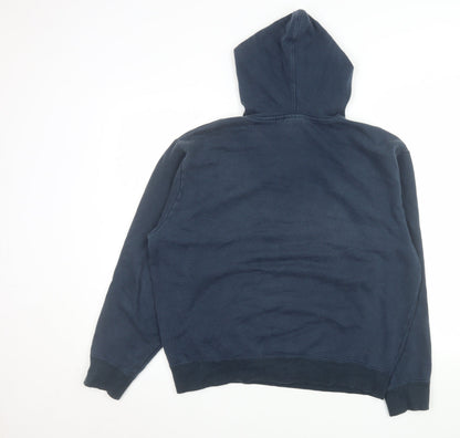 Mens UK Size L Reebok Blue Pullover Hoodie
