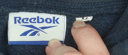 Mens UK Size L Reebok Blue Pullover Hoodie