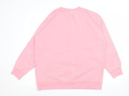 Womens UK Size S H&M Pink Pullover Sweatshirt