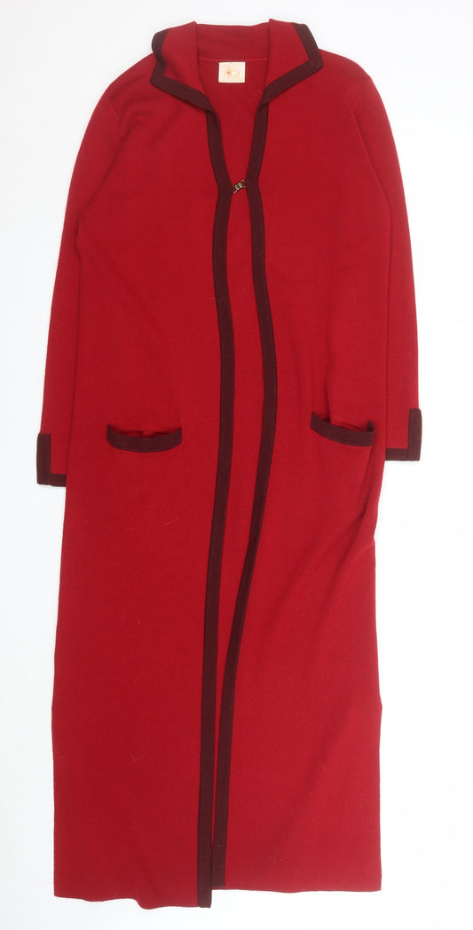 Womens UK Size S Country Casuals Red Cardigan Jumper
