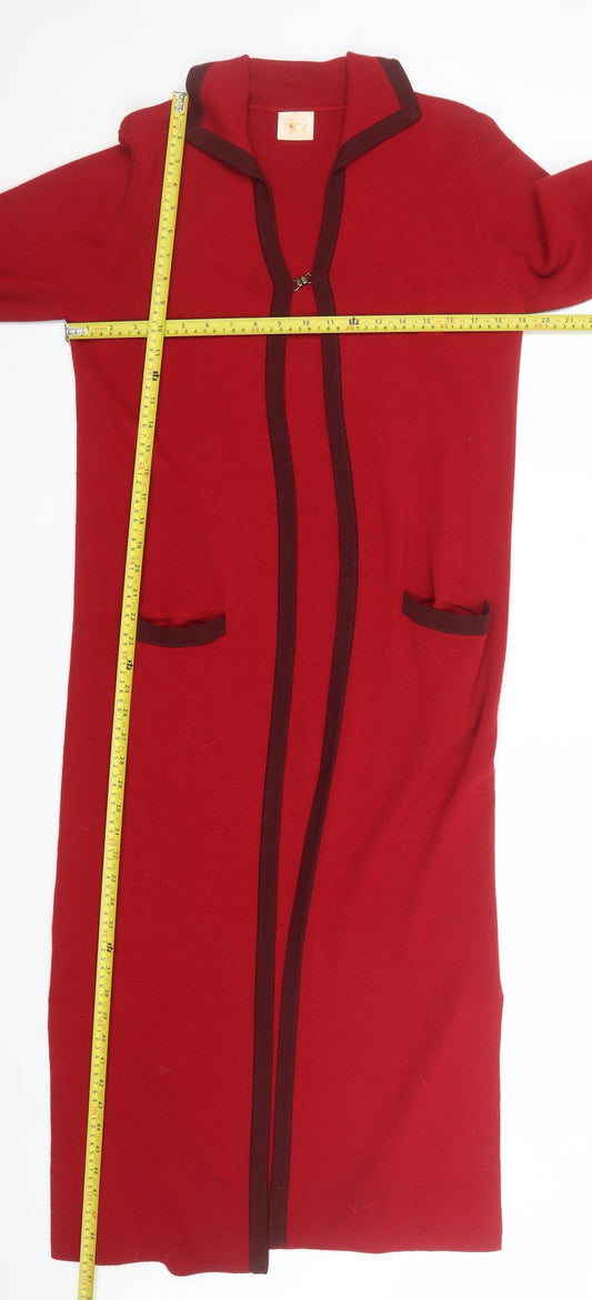 Womens UK Size S Country Casuals Red Cardigan Jumper
