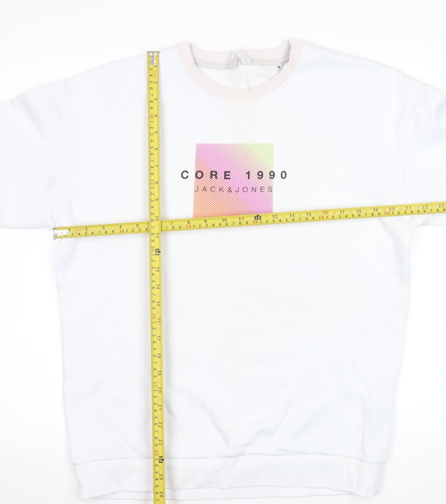 Mens UK Size M JACK & JONES White Pullover Sweatshirt