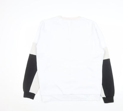 Mens UK Size M JACK & JONES White Pullover Sweatshirt