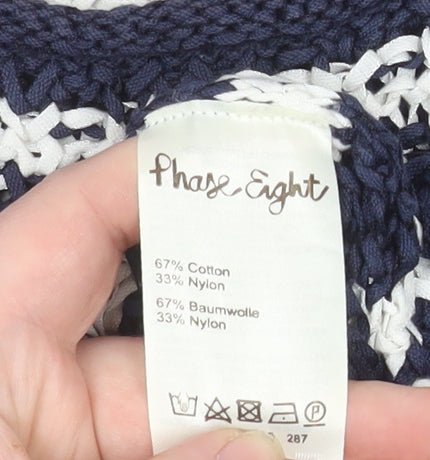 Womens UK Size S Phase Eight Blue Pullover Jumper
