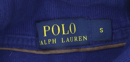 Mens UK Size S Ralph Lauren Blue Henley Sweatshirt