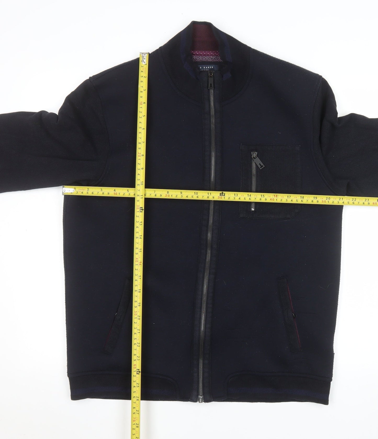 Mens UK Size L Ted Baker Black Bomber Jacket
