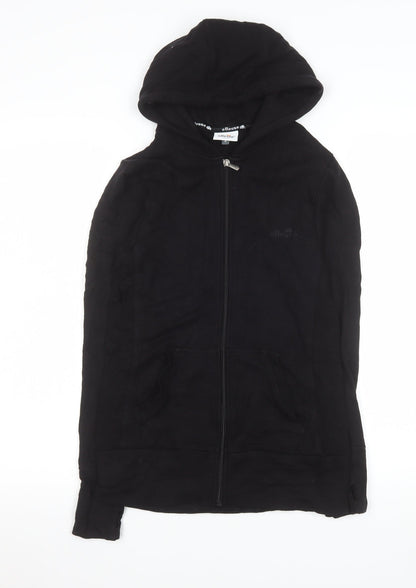 Ellesse Womens Black Size 8 Hoodie Zip Jacket Casual Sportswear
