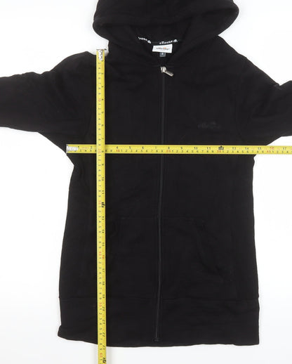 Ellesse Womens Black Size 8 Hoodie Zip Jacket Casual Sportswear