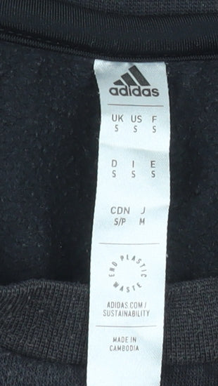 Mens UK Size S adidas Black Pullover Sweatshirt