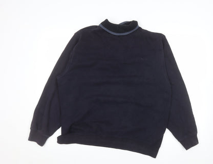 Mens UK Size M Marks and Spencer Blue Henley Sweatshirt