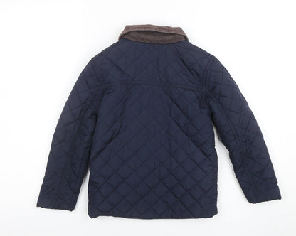 Boys UK Size 6 Years John Lewis Blue Quilted Coat