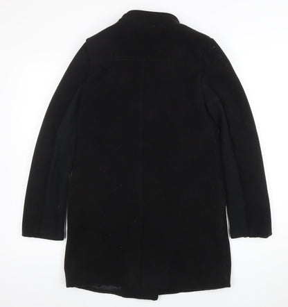 Womens UK Size 8 Missguided Black Biker Coat