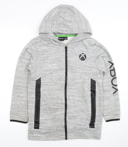 Xbox Boys Grey Full Zip Hoodie 10-11 Years 146cm Cotton Blend