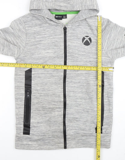 Xbox Boys Grey Full Zip Hoodie 10-11 Years 146cm Cotton Blend