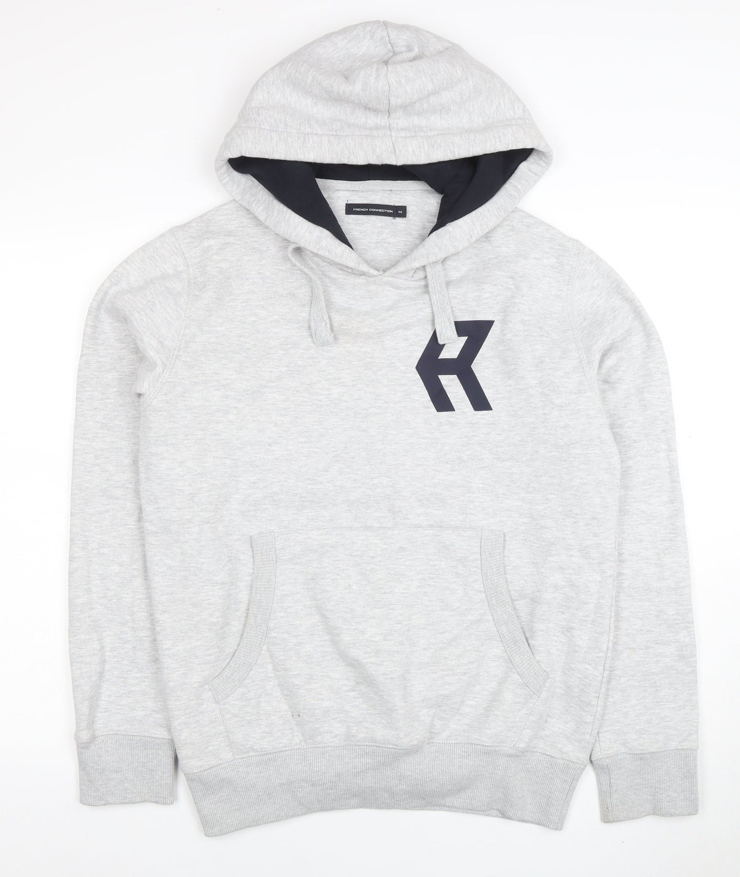 Mens UK Size M French Connection Grey Pullover Hoodie