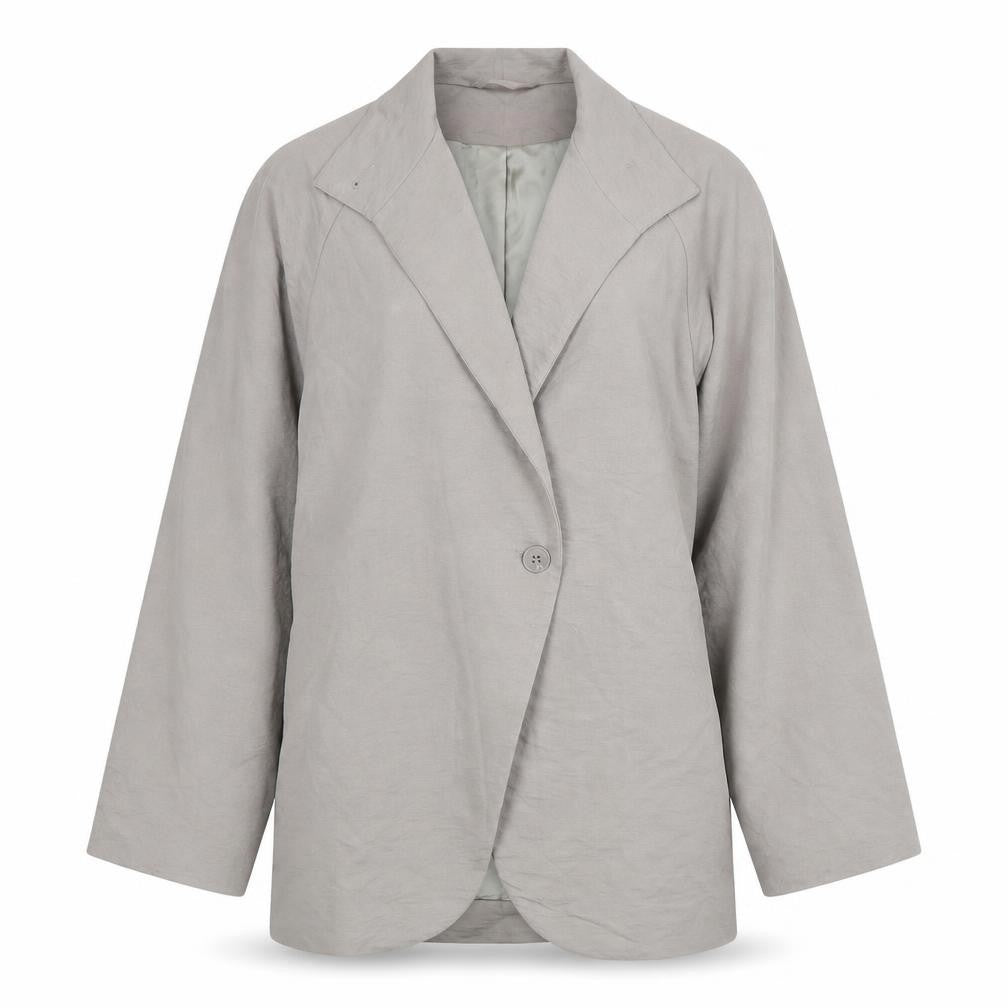 Weekday Women Beige Blazer Size 8 Classic Mid-Length Jacket