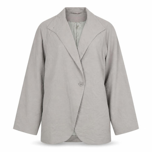 Weekday Women Beige Blazer Size 8 Classic Mid-Length Jacket