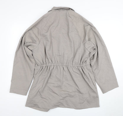 Weekday Women Beige Blazer Size 8 Classic Mid-Length Jacket