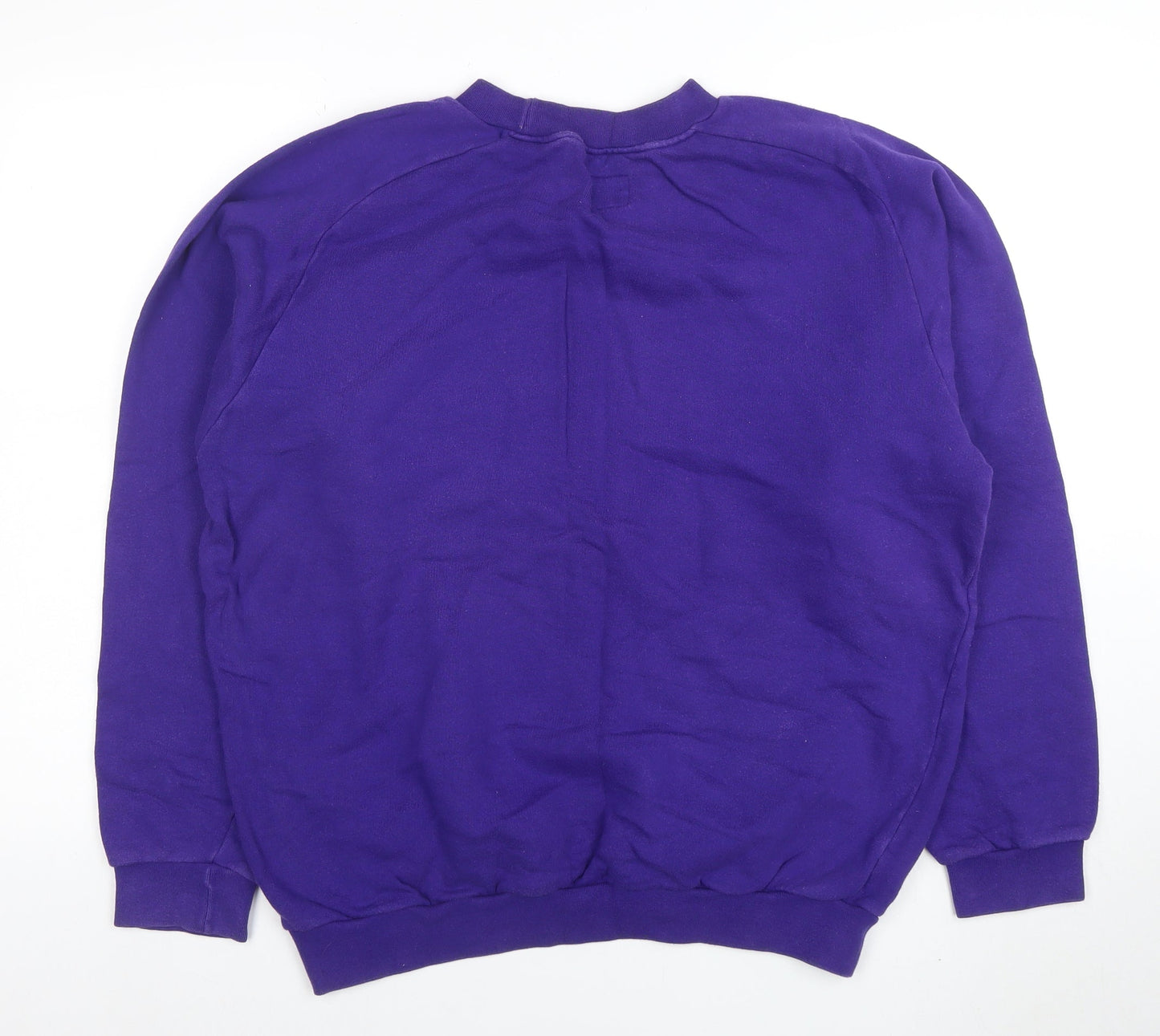 Womens UK Size L United Colors of Benetton Purple Pullover Sweatshirt