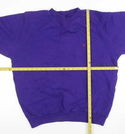 Womens UK Size L United Colors of Benetton Purple Pullover Sweatshirt