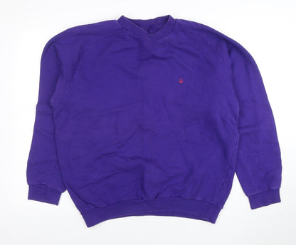Womens UK Size L United Colors of Benetton Purple Pullover Sweatshirt