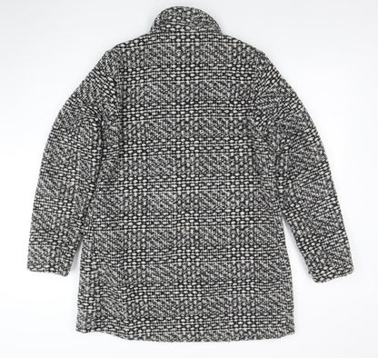 Therapy Women’s Grey Tweed Mid-Length Overcoat Size 14