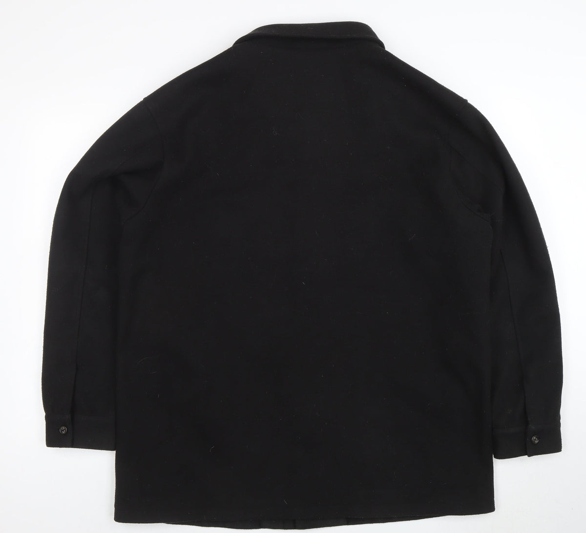 ASOS DESIGN Men's Black Mid-Length Wool Blend Jacket M 40in