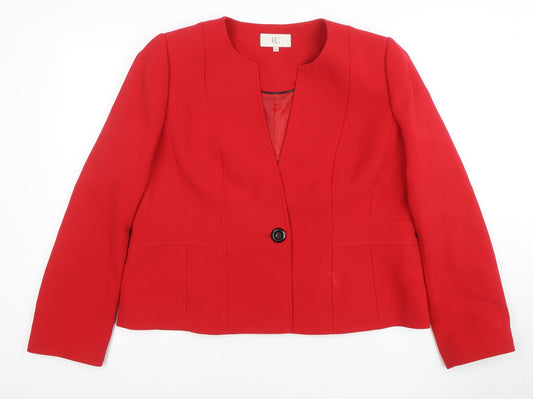 Womens UK Size 18 CC Regular Red Blazer