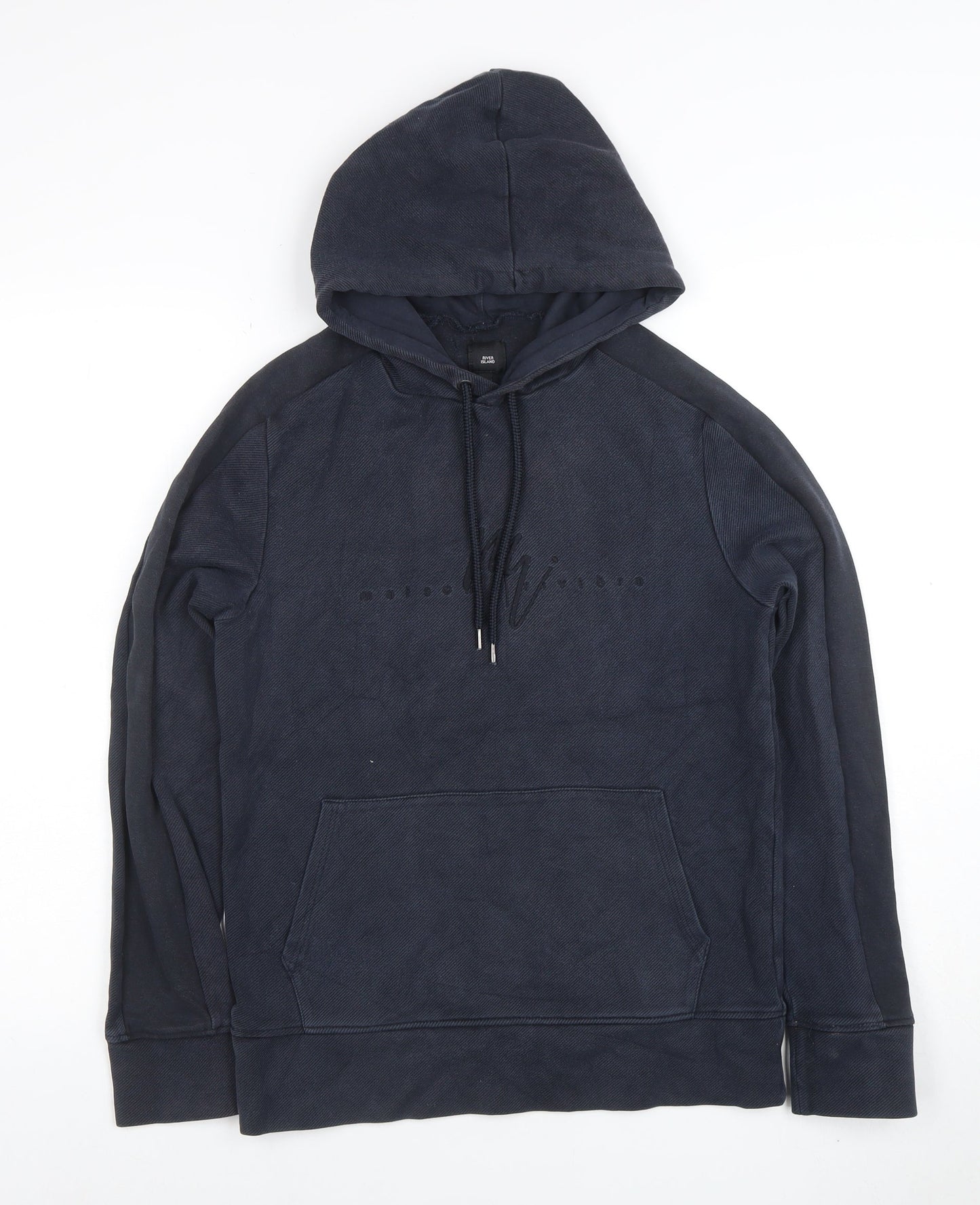 Mens UK Size XS River Island Blue Pullover Hoodie