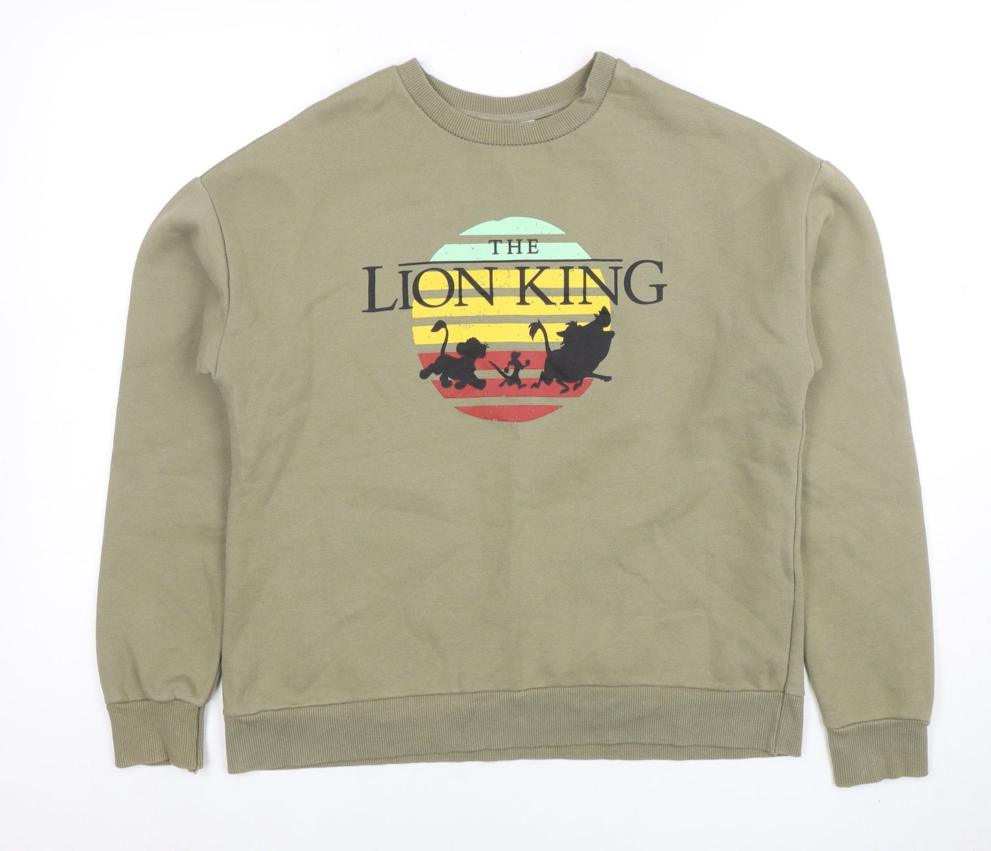 Womens UK Size XS Disney Green Pullover Sweatshirt