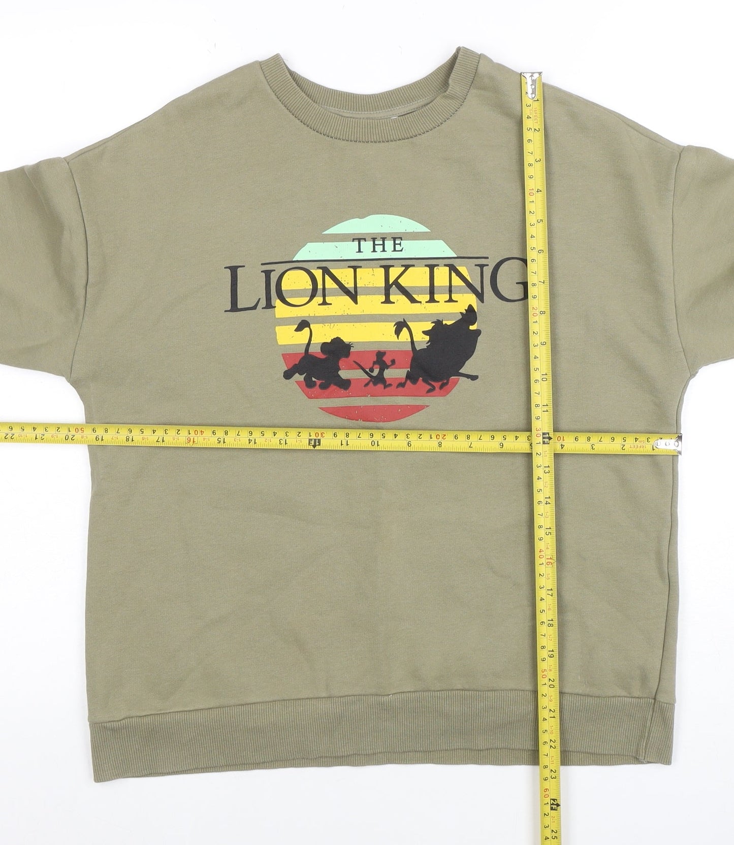 Womens UK Size XS Disney Green Pullover Sweatshirt