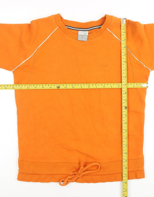 Womens UK Size M Nike Orange Pullover Sweatshirt