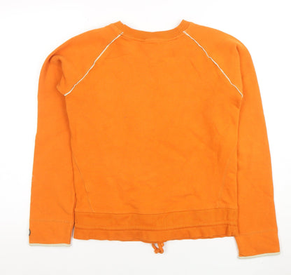 Womens UK Size M Nike Orange Pullover Sweatshirt