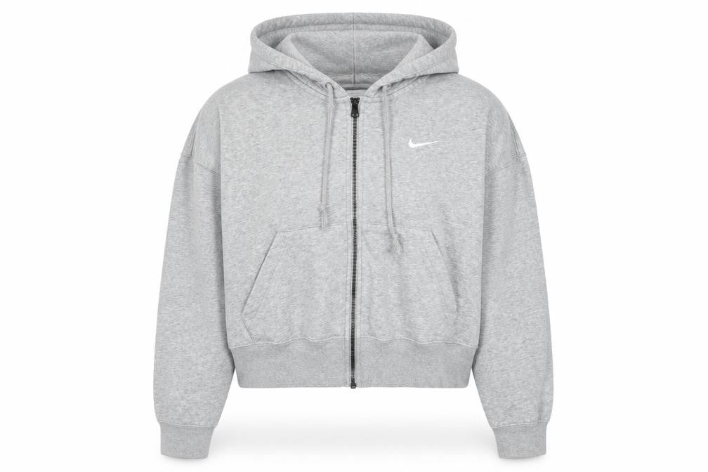 Womens UK Size M Nike Grey Full Zip Hoodie