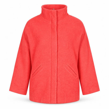 New Look Women’s Pink Wool Blend Mid-Length Zip Coat Size 12