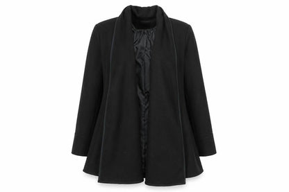 F&F Women's Black Wool Blend Mid-Length Coat Size 10