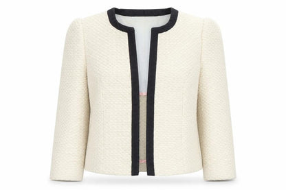 Ted Baker Women’s Ivory Woven Blazer Size 6 Classic Tailored Jacket