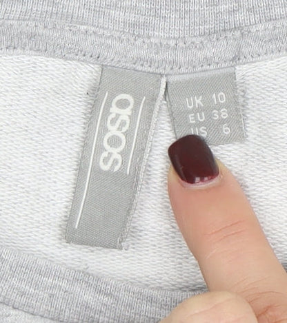 Womens UK Size 10 ASOS Grey Pullover Sweatshirt
