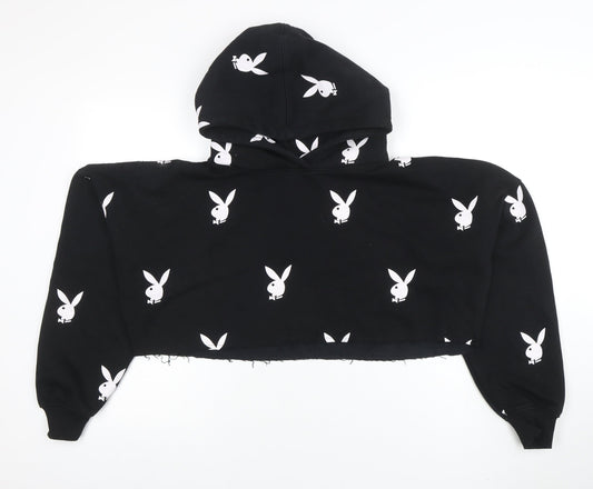 Womens UK Size 10 Missguided Black Pullover Hoodie