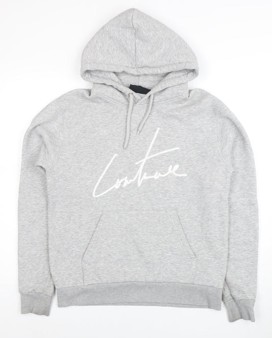 Mens UK Size L Couture Grey Pullover Hoodie