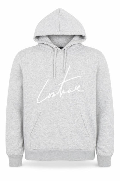 Mens UK Size L Couture Grey Pullover Hoodie
