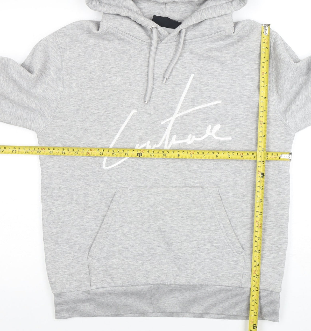 Mens UK Size L Couture Grey Pullover Hoodie